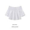 Kaslead New Arrival Women's Clothing Fashion Style Fashion All-Match White off-the-Shoulder Clothes Casual Frill Tops 3539920