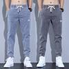 Мужские джинсы свободного покроя прямого кроя с завязками на штанинах и эластичной талией на весну и осень больших размеров в стиле ретро