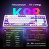 Беспроводная механическая игровая клавиатура LingBao K98 с 101 клавишей и возможностью горячей замены