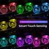 ADU1 Car Coaster Pad Colorful Led Atmosphere Light Water Cup Mat Tire Valve Cap For Skoda Kylaq Elroq Octavia Scala Rapid Superb Yeti