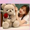Rose Bear Teddy Plush Toy With Pp Cotton Filling Romantic Gifts Home Doll Decor