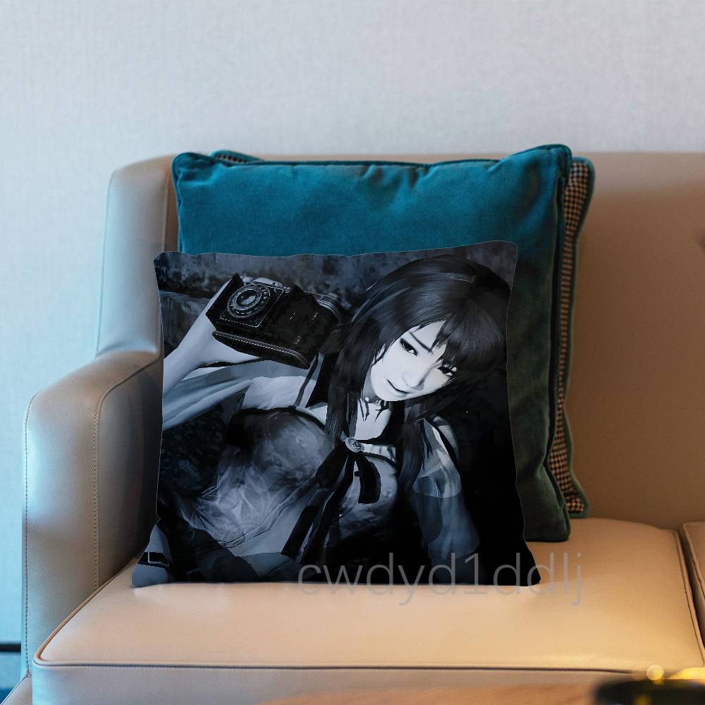 FFatal FFrame Remake Pillow Case Short Plush Sofa Decorative Gift Home Doublesided Printing Cushio