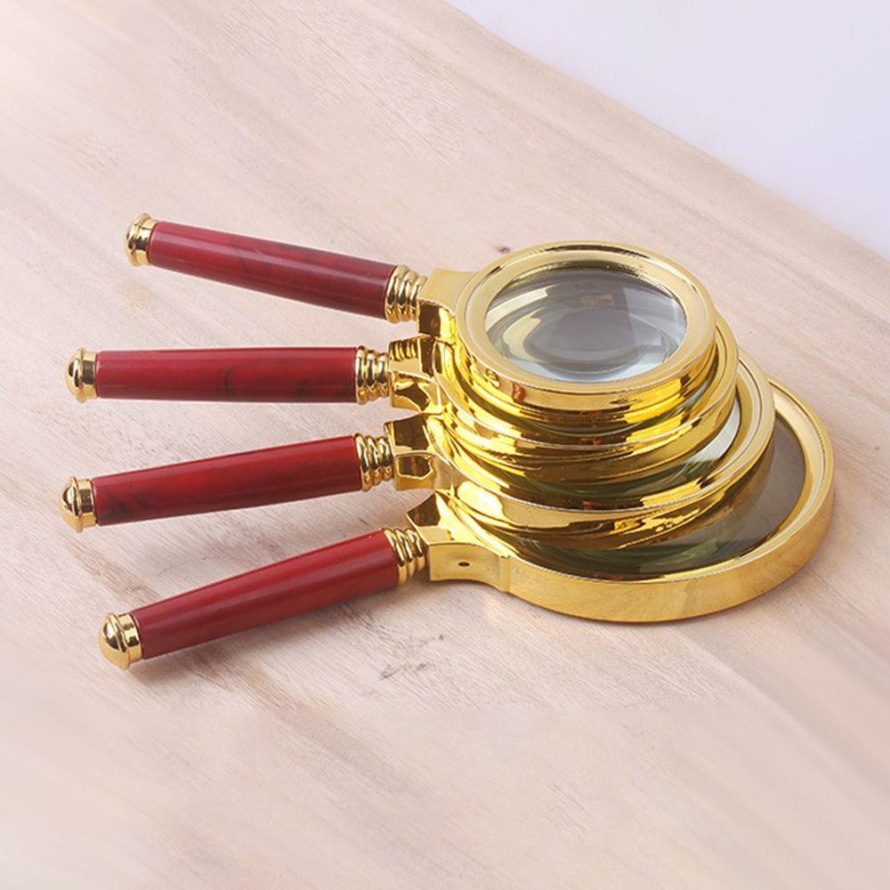 Portable 70/80/90/100mm 10X Magnifying Glass Lens Reading Jewelry Magnifiers Handheld Microscope
