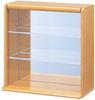 Mini Collection Case with Clear Acrylic Shelves, Light Brown