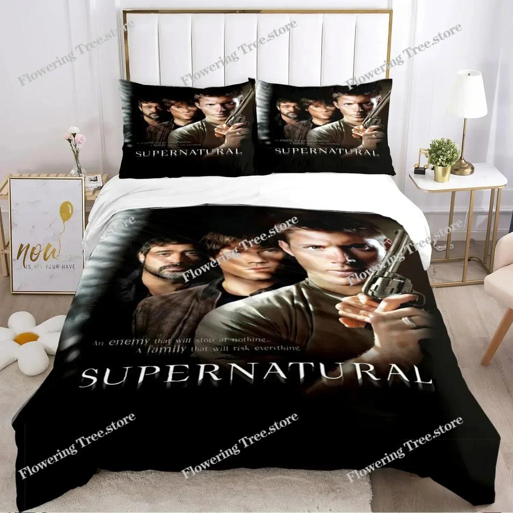 2025 Personality Supernaturalbed Sheet Duvet Pillowcase Bed Sheet Three Piece Bedding Soft Quilt029963