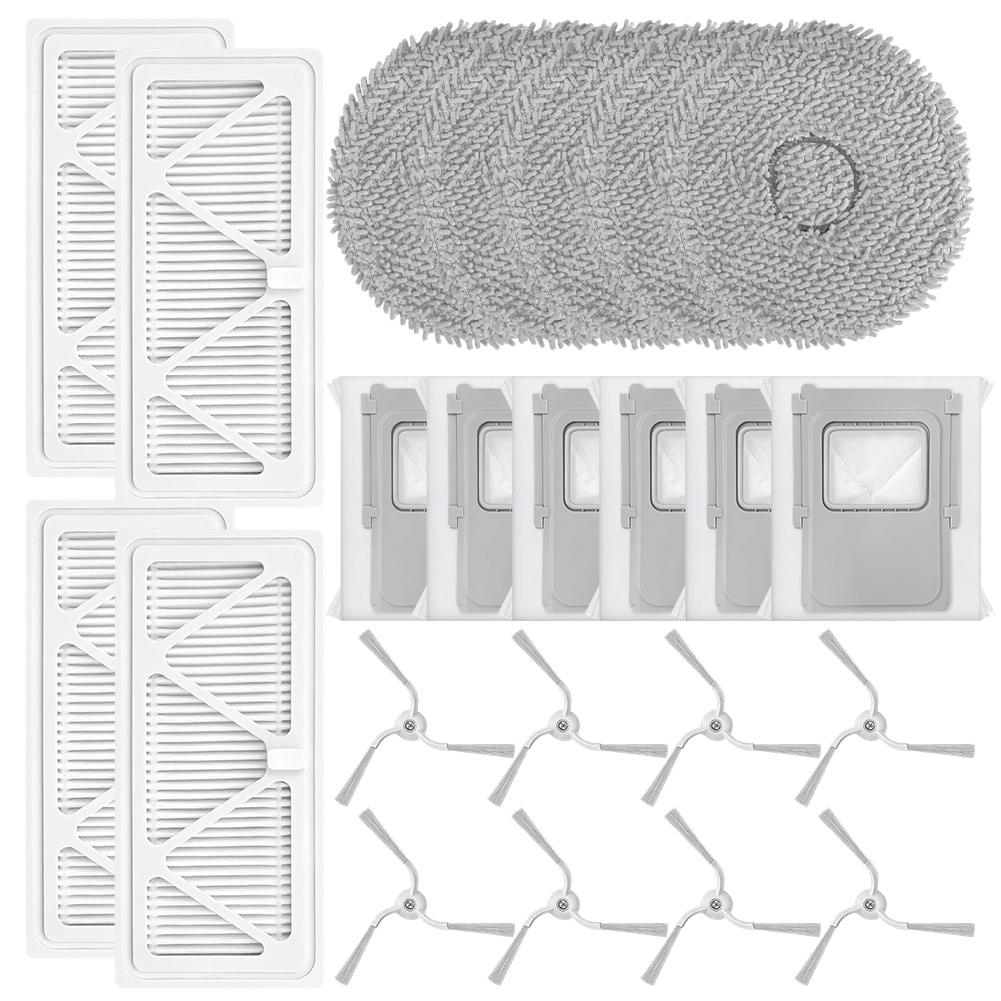1set Filter Mop Cloth Dust Bag Side Brush Kit For DJI For ROMO S For ROMO A For ROMO P Vacuum Cleaner Household Cleaning Kit