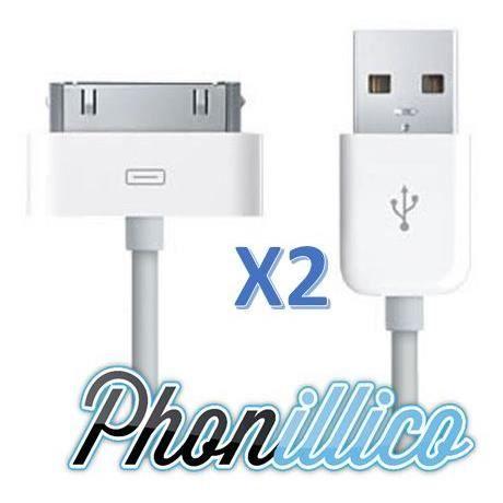 Лот 2 USB-кабелей для зарядного устройства, совместимых с iPhone 4S