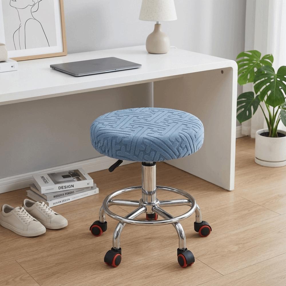 Soft Chair Slipcover Breathable Swivel Chair Cover Universal Bar Round Stool Cover Coffee Shop