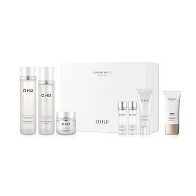 Extreme White 4pcs Специальный набор из 7 предметов, отбеливание, антивозрастной, увлажняющий, корейская косметика, Kbeauty, образец