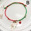 Santa Claus Bracelet Braided Woven Pendant Christmas Decorations for Happy New Year Christmas Xmas Gifts
