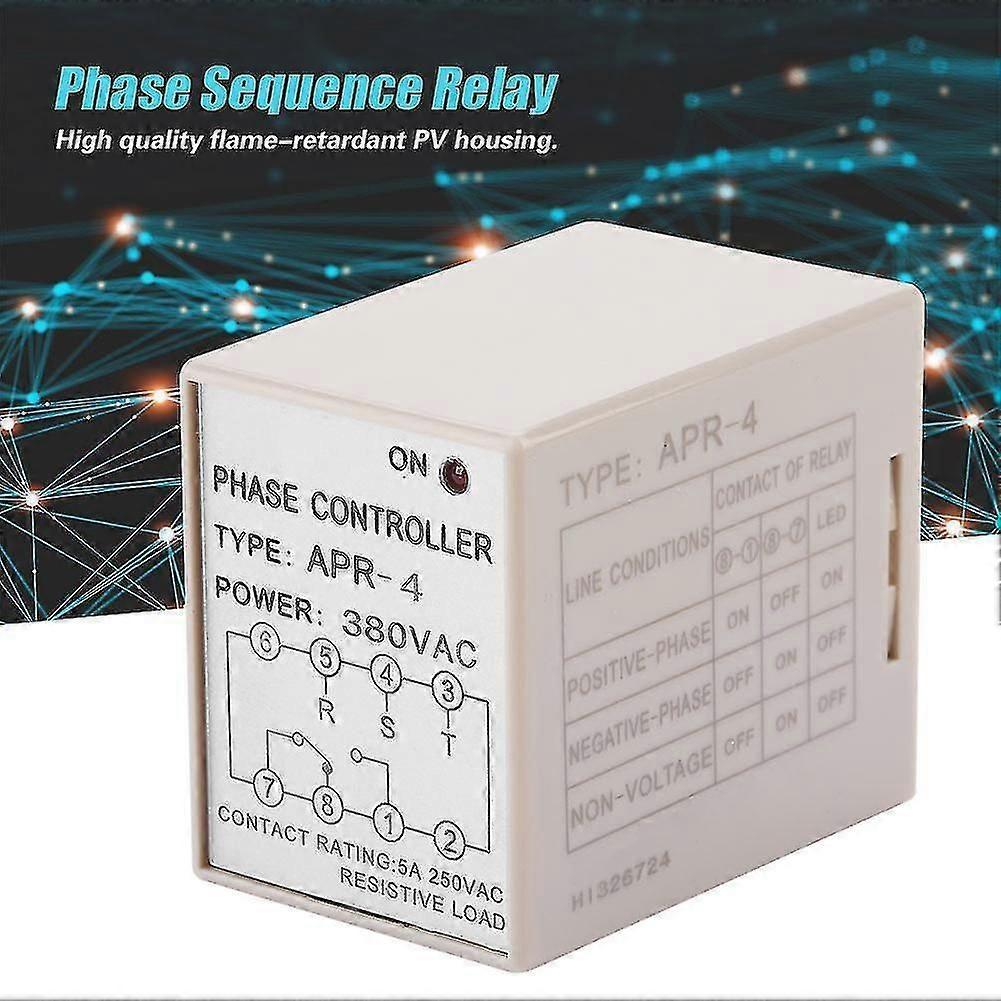 Phase Sequence Controller 10A (380VAC) APR-4 Phase Loss Reverse Protection Relay
