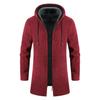 Men's Sweaters Coat Autumn Winter New Warm Zipper Medium Long Velvet  Cardigan Sweaters Man Casual Knitwear Plush Sweatercoat Mens Clothes