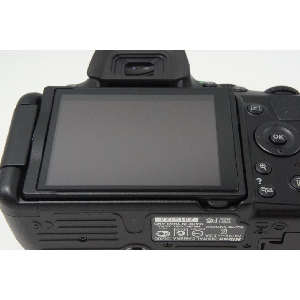 Used Like New Nikon D5100 Body + AF-S DX NIKKOR 18-55mm VR Lens Kit Digital SLR Camera Black 260724d
