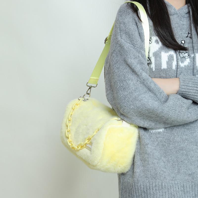 Повседневная сумка Niche Design Fur Bag Boston Pillow Bag Plush Crossbody Bag