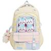 Schoolbag Student Pain Bag Large Capacity Transparent Junior High School Backpack ins High School Fashion Backpack Versatile Contrast Color Campus 