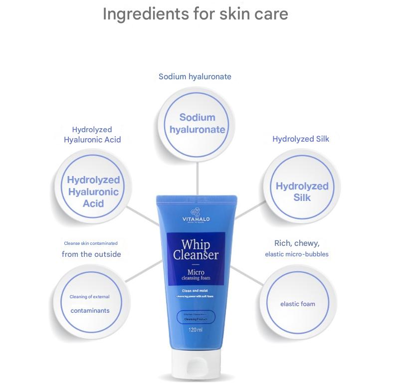 VITAHALO Очищающая пенка VitaHalo Micro Whip Cleanser, 120 мл, 2 шт.