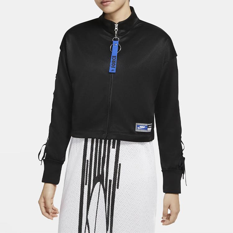 Nike Спортивная короткая повседневная куртка с воротником-стойкой Женские куртки черные CU6790-010