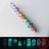 Colorful S925 Sterling Silver Blue Glow-in-the-dark Murano Princess Glass Beads Fits  Bracelet Jewelry Set Accessories