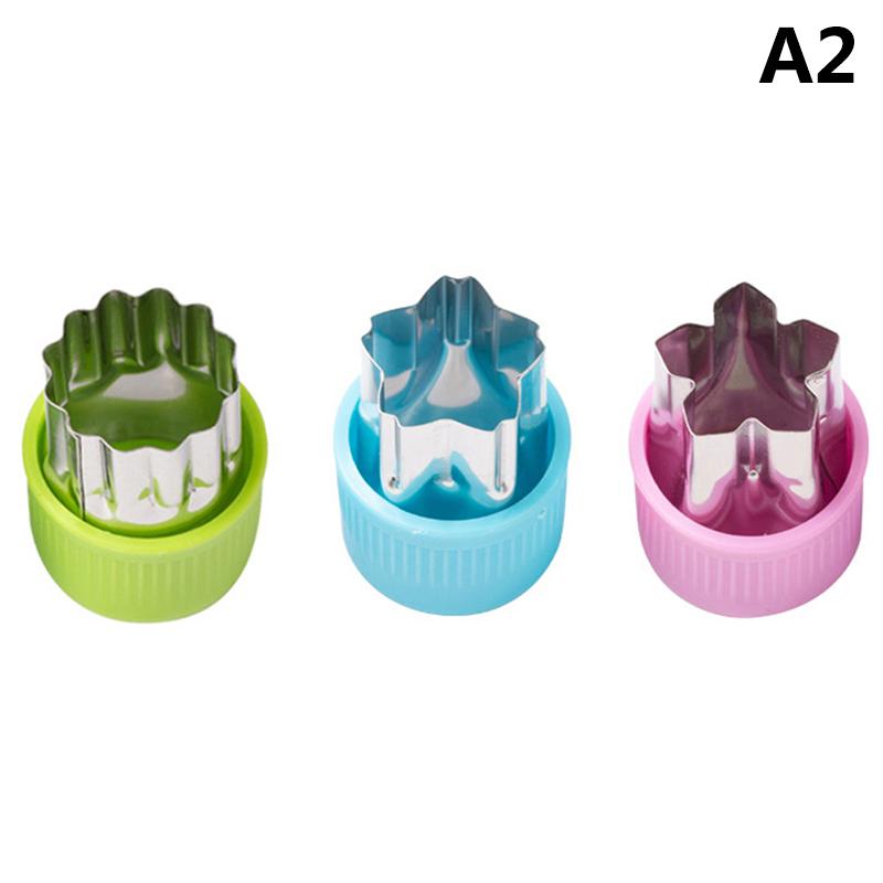 3Pcs/Set Star Heart Shape Vegetables Cutter Plastic Handle Portable Cook Tools
