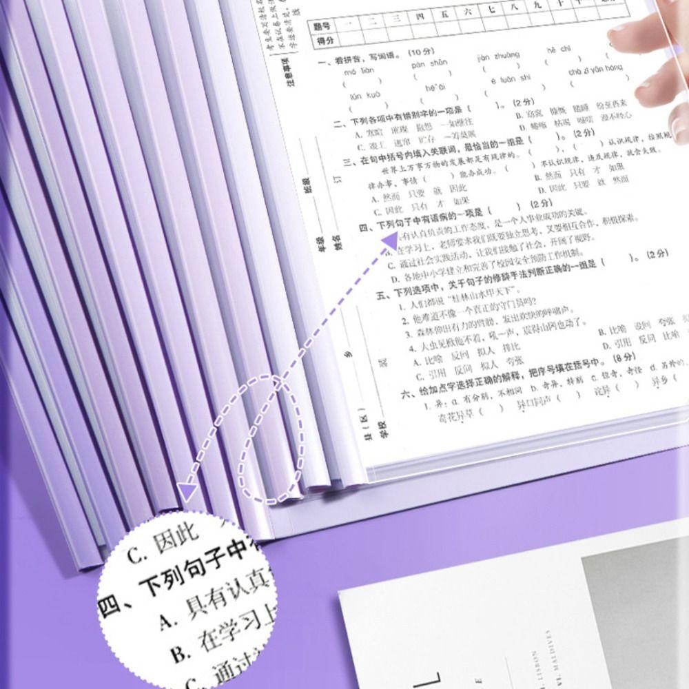 10 шт. Прозрачный зажим-стяжка для стержня, градиентный цвет Моранди, зажим для стержня документа, файловый альбом