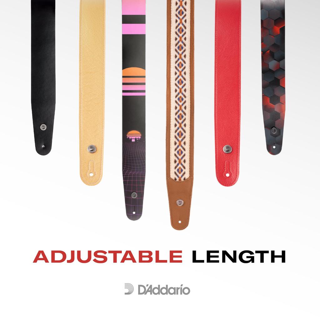 Planet Waves by Madison Collection Braided Leather Guitar Brown D'Addario Strap, L25S1501,