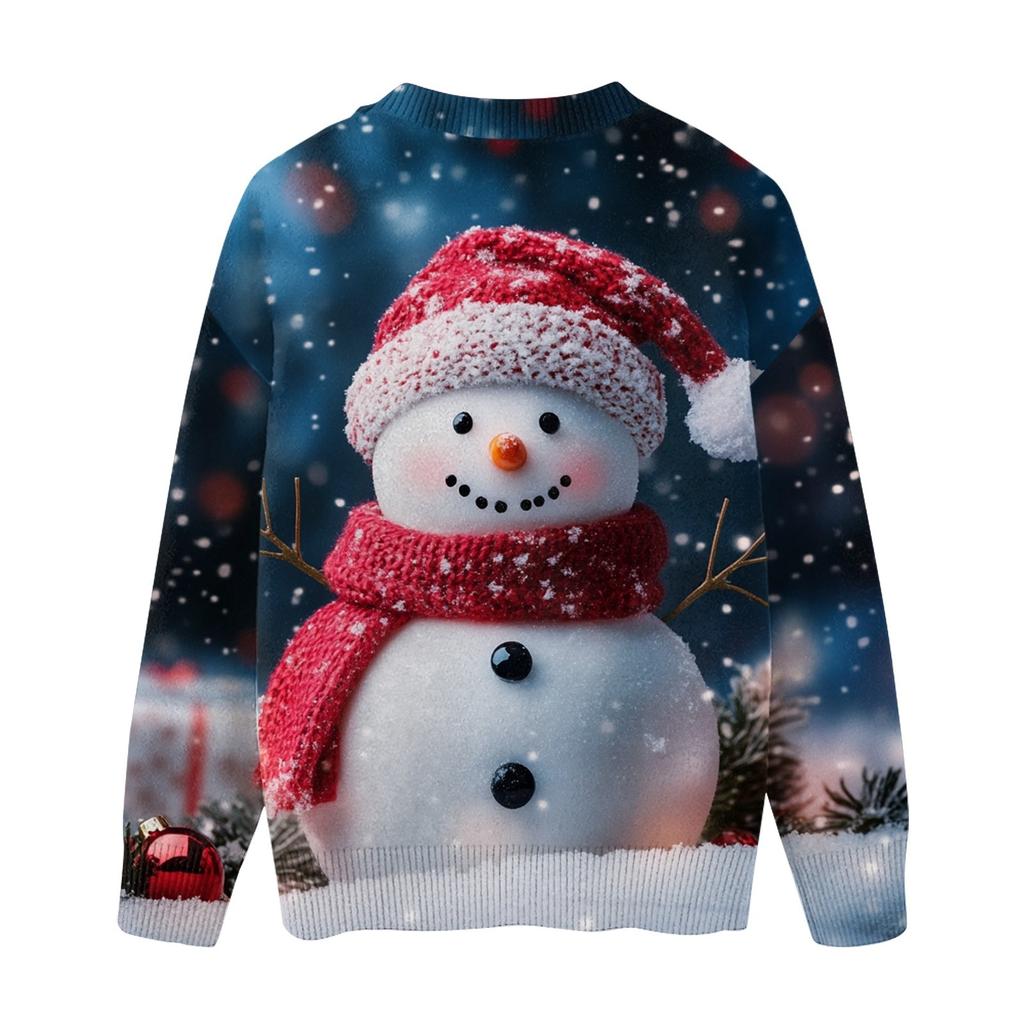 Рождественские толстовки для детей, вязаные свитера для мальчиков и девочек, симпатичные рубашки, осенние свитера с круглым вырезом, топы