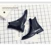 Men's Large Size Black Leather Chelsea Boots - Autumn/Winter 2021 Fashion, Business Casual, Mid-High Martin Style