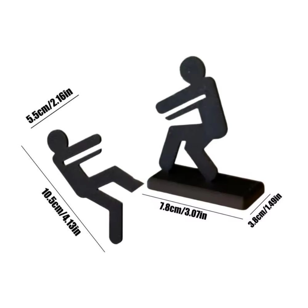 Line of Salvation Standing People Statue Cartoon Modern Sculpture Character  Home Deco