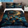 Dreamcatcher Fantasy Flowers 3pcs Bedding,Including 1pc Duvet Cover And 2pcs Pillowcases Perfect for Christmas,Ideal for Bedroom, Dormitory