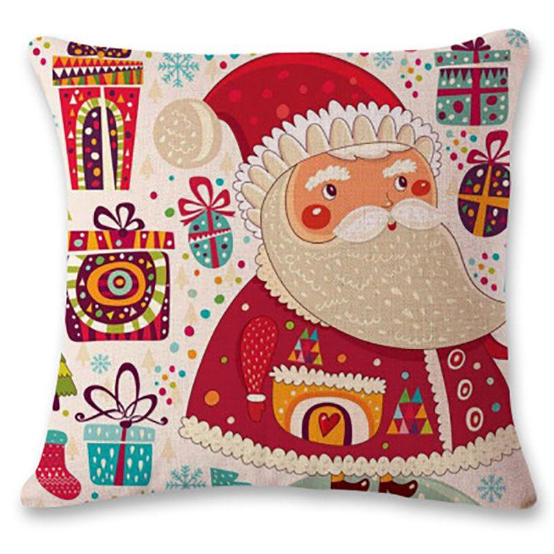 Luxurious Christmas Pillow Case Glitter Cotton Linen Sofa Throw Cushion Cover For Cozy Living