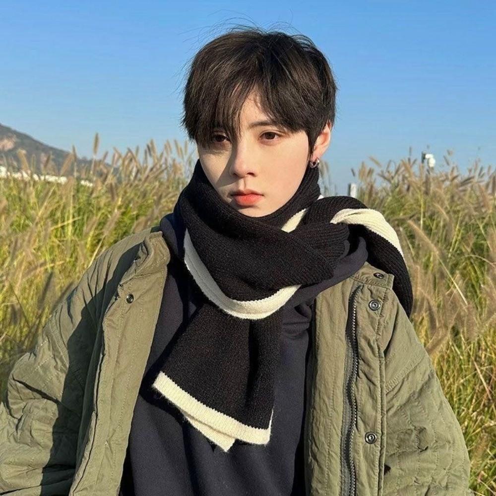 Large Winter Scarf Thicken Plush Neckerchief Fashion Knitted Scarfs Autumn