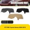 Для Toyota Sienna 2004-10 Коврик-чехол на панель приборов, противосолнечный коврик, накладка на панель, серый