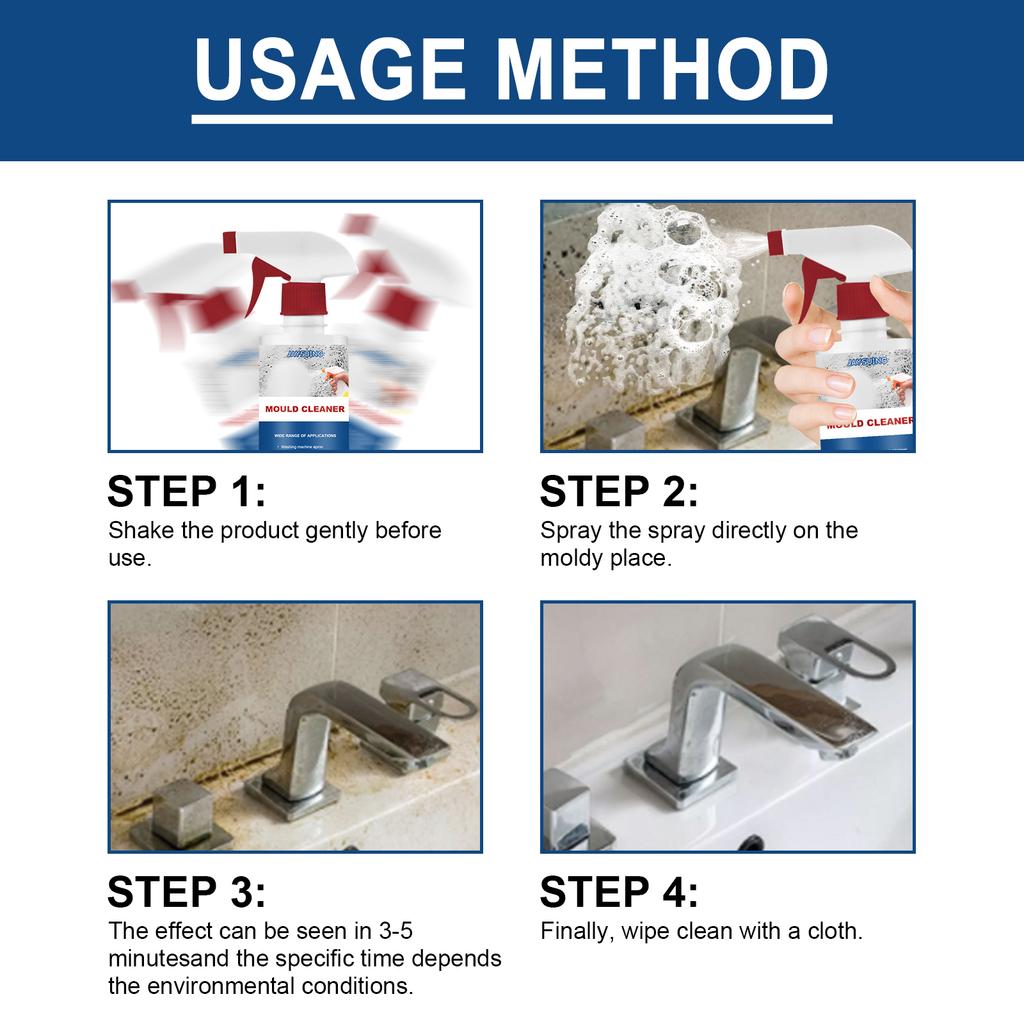 Jaysuing Mildew Removal Spray Ceiling Bathroom Tile Wall Multi-Effect Cleaning Decontamination Mildew Removal Spray