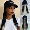 Visors Hats Black Baseball Cap with Dreadlocks Long Dirty Braid Hip Hop Hat  Summer
