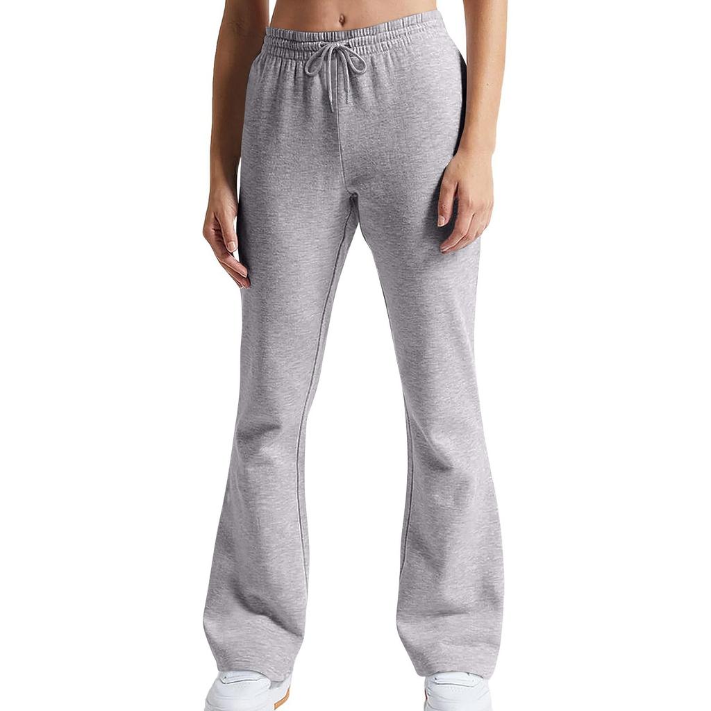 Женские расклешенные спортивные штаны с высокой посадкой, широкие спортивные штаны на кулиске