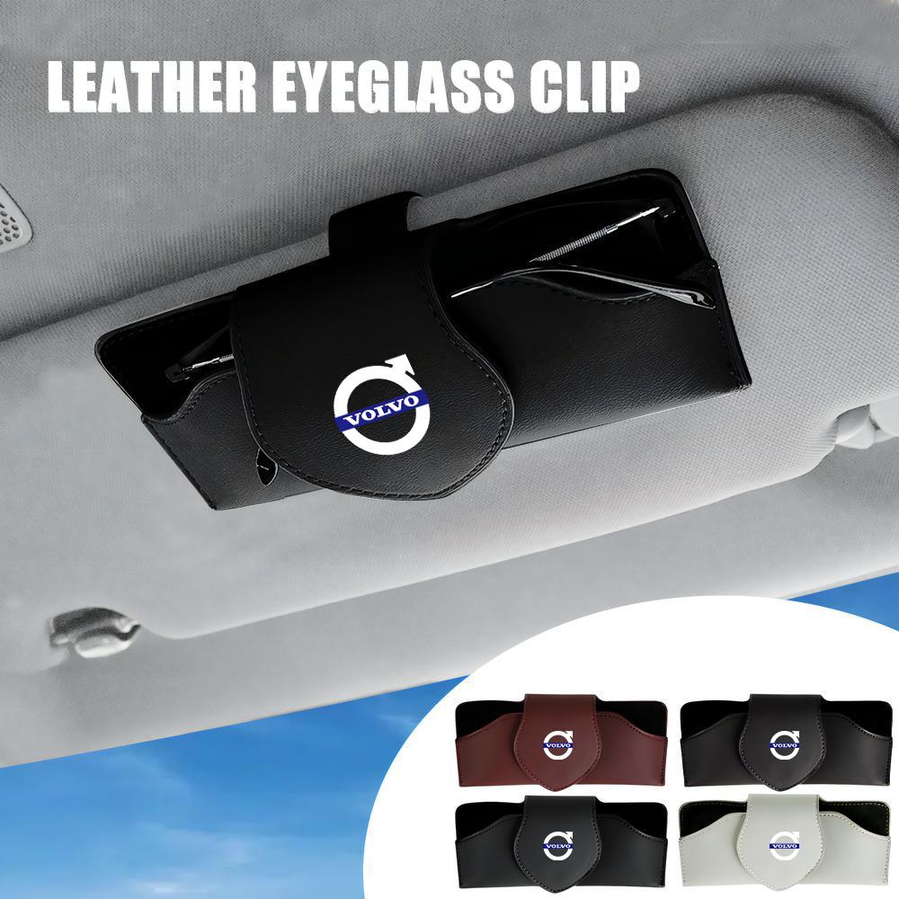 Car Glasses Organizer Universal Sun Visor Glasses Sundries Holder For Volvo XC90 XC60 V90 D5 D2 S90 S80 S70 T5 T6 T8 V40 V50 D6 JI0