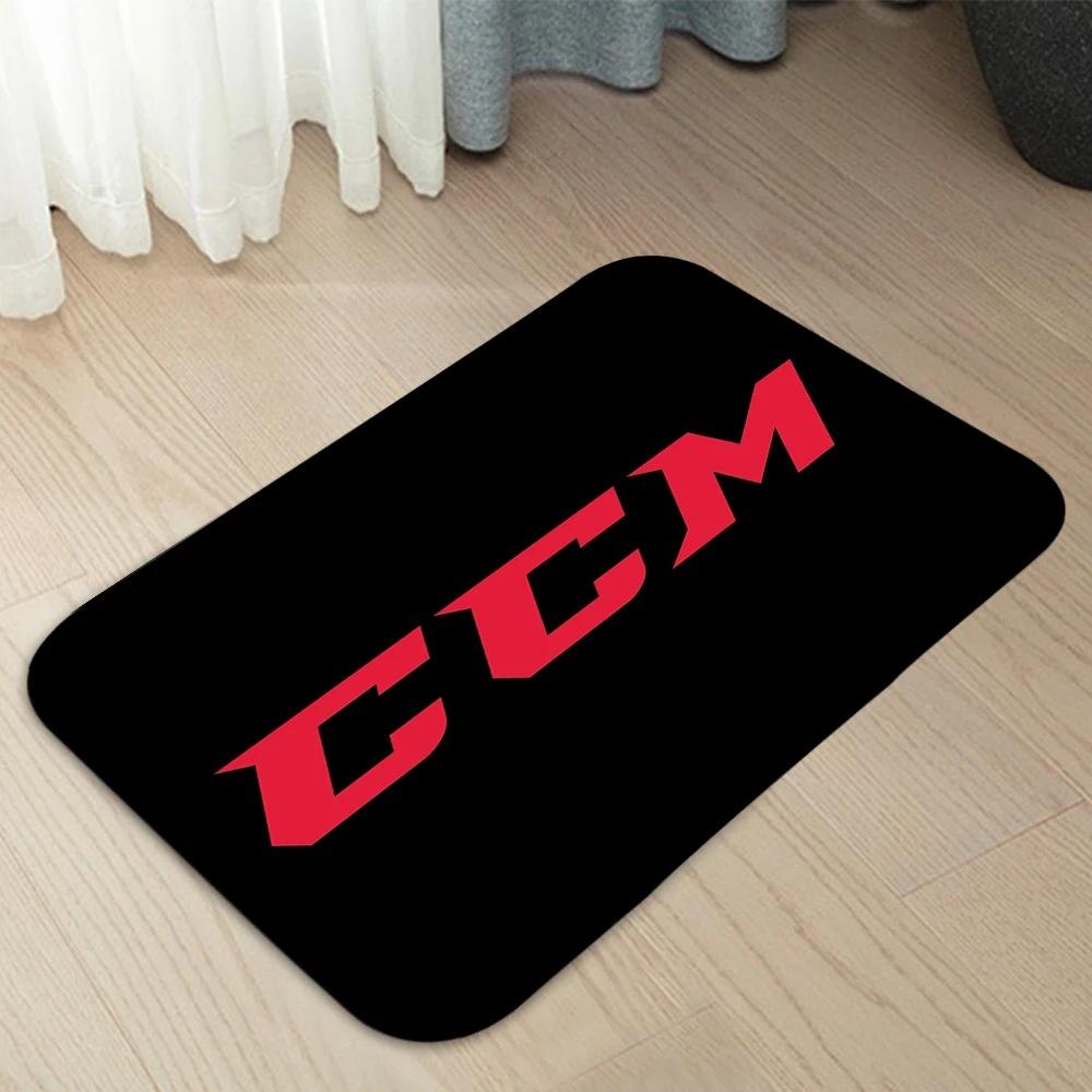 Коврик CCM Hockey Sports Carpet Mat Rug - Дизайн с буквами Домашний Декор с Силуэтом Спортсмена для Прихожей Входной Коврик Добро Пожаловать