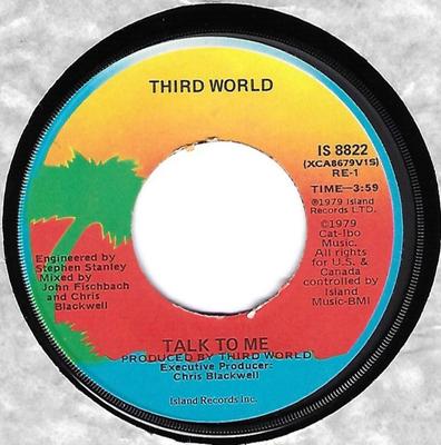 7-дюймовая пластинка THIRD WORLD Talk To Me IS8822 Island Records 1979 США Регги Ска Даб Б/у