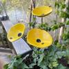 Bee Watering Station Weather-proof Outdoor Garden Yard Hummingbird Water Feeder Cup Metal Butterfly Bath Bowl Decoration