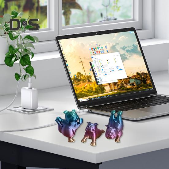 3D-печатная фигурка бульдога для йоги, статуэтка собаки, скульптура животного, домашний офис, книжная полка, украшение для рабочего стола, подарки для любителей собак