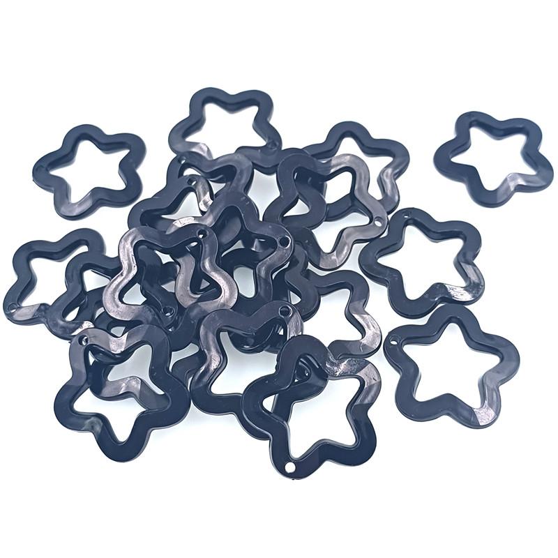 Подвески DIY ювелирный материал для ожерелья, изготовления сережек ярких цветов, подвеска с пентаграммой 30 мм, 10 шт., модный акрил