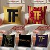 Luxury T-Tom F-Ford Pillow Case Anti-dustmite Pillowcase Invisible Zipper Silky Sofa Cushion Cover