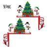 Christmas Housewarming Gift Door Topper, Wooden Corner Sign, Santa Snowman Gingerbread Rustic Holiday Accents Man Frame Decor for Home Party