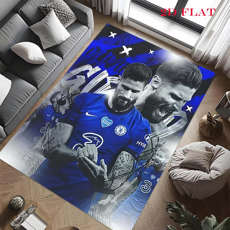 Ковер с логотипом команды Chelsea FC для гостиной, спальни, дома, украшение для дивана, нескользящий коврик для игр детей