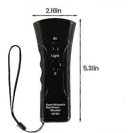 Ultrasonic Dog Repeller Dual Channel Anti Barking Device 3 In 1 Dog Training Tool With Led Flashlight Tw
