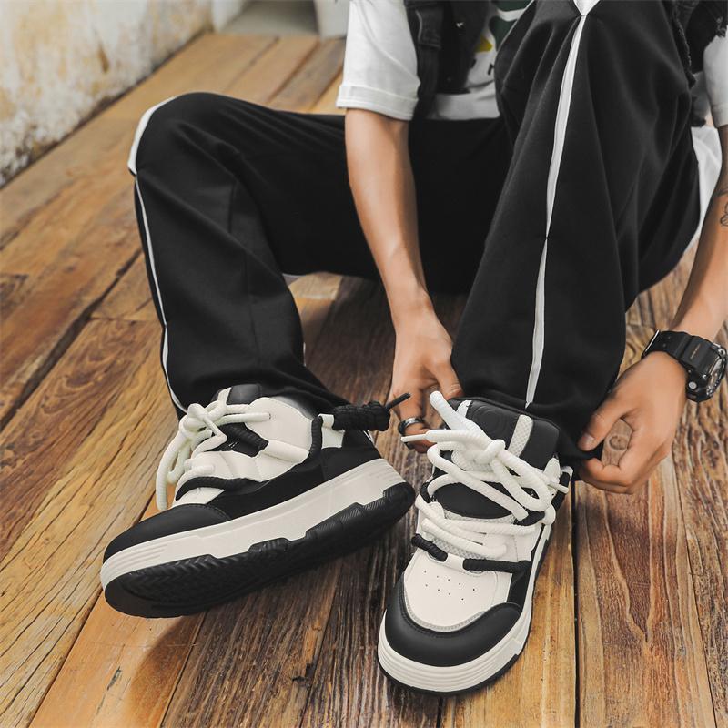 Chunky Vulcanized Shoes For Men Fashion Casual Sport Walking Sneakers Street Style Platform Men’s Basketball Canvas Sneakers New