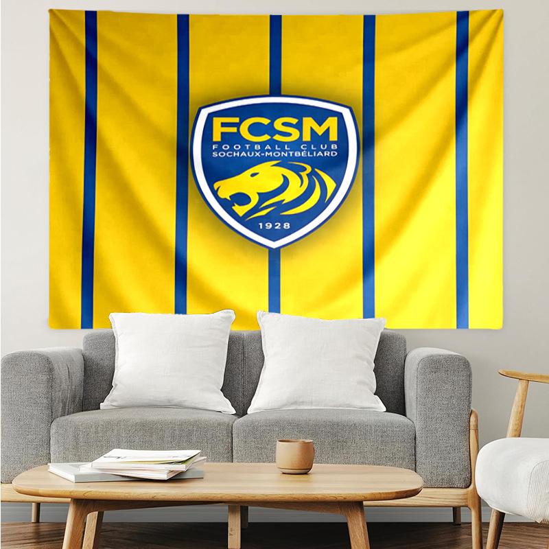Fcsm Football Club Emblem Tapestry, Unique Design Tapestry, Suitable for Bedroom,Livingroom, Playroom,Heartwarming Fan Holiday Gifts