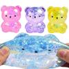 1pcs Kids Anti-stress Soft Slow Rebound Sequins Maltose Pinch Toy Stress Relief Elastic Squeezing Bear for Childrens and Adults