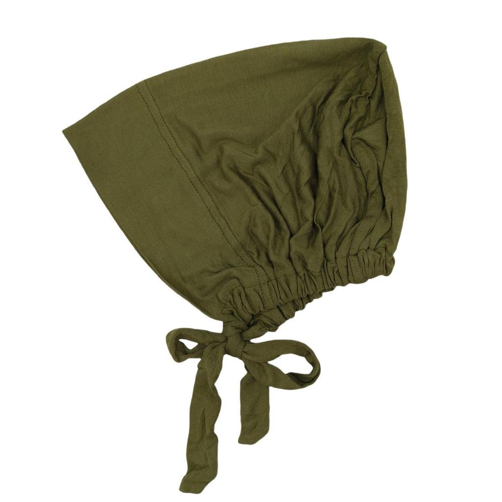 Модальный Мерсеризованный Хлопок Эластичная Кулиска Базовая Шапочка Однотонный Женский Хиджаб