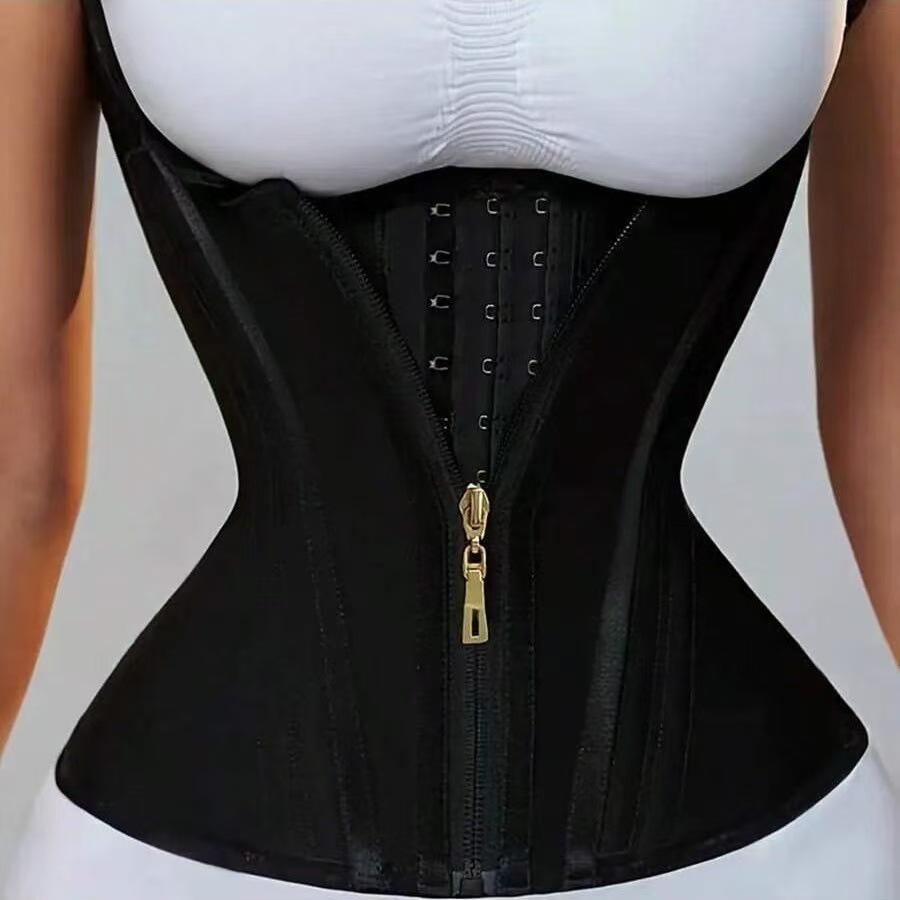 Tummy Control Zipper & Hook Latex Waist Trainer Vest